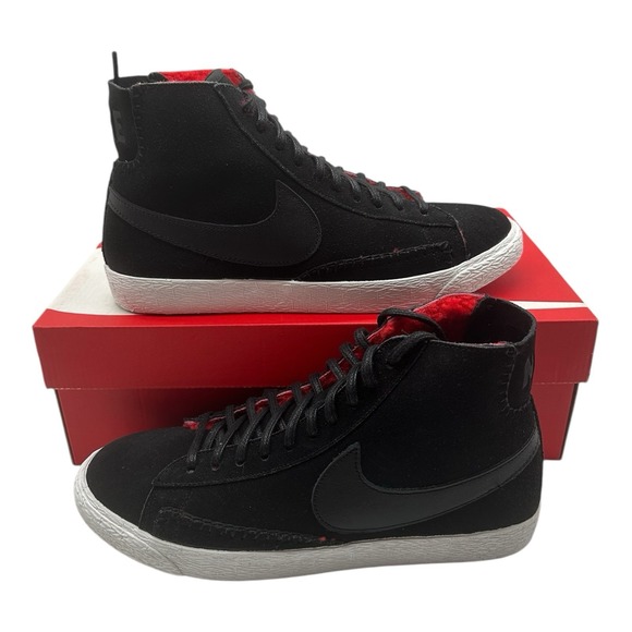 Nike Shoes - Nike Blazer Mid Premium Shoes Womens Sz 8 Black Red White Sneakers 403729-007